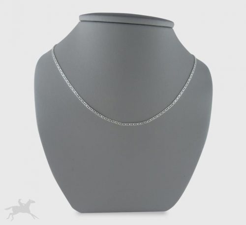 Cadena de plata ley 0,925 con peso 3,5 gramos. Diseño de eslabones 