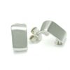 Aretes de plata ley 0,950 con peso 4. Diseño de semi candonga rectangular pequeña.