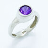 anillo de plata con alejandra