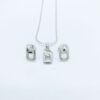 set aretes y dije de plata