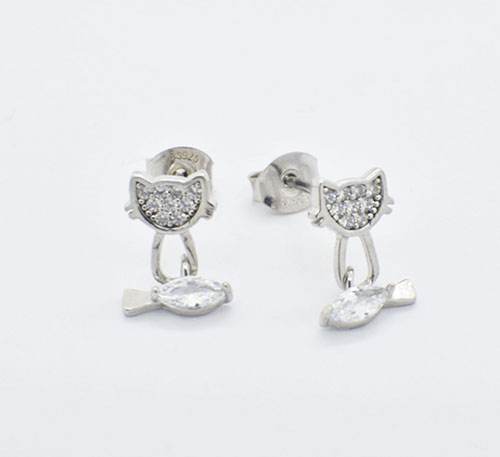 Aretes de plata para niñas