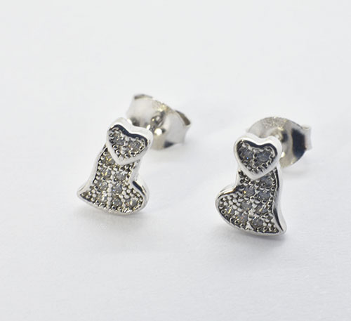 Aretes de plata para niñas
