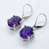 Aretes de plata con amatistas naturales