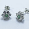 Aretes de plata con esmeraldas de Colombia