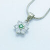 Dije colgante de plata con esmeralda