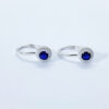 Aretes de plata con zafiro y circones