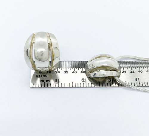 Set dije collar y aretes de plata ley 0,925