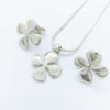 Set dije collar y aretes de plata ley 0,925