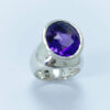 Anillo de plata con amatista