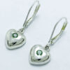 Aretes de plata con esmeraldas de Colombia