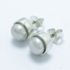 Aretes de plata con perlas naturales de cultivo