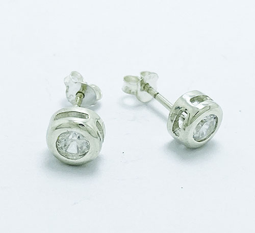 Aretes de plata con circones naturales