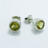 Aretes de plata con topacios amarillos