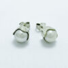 Aretes de plata con perlas naturales